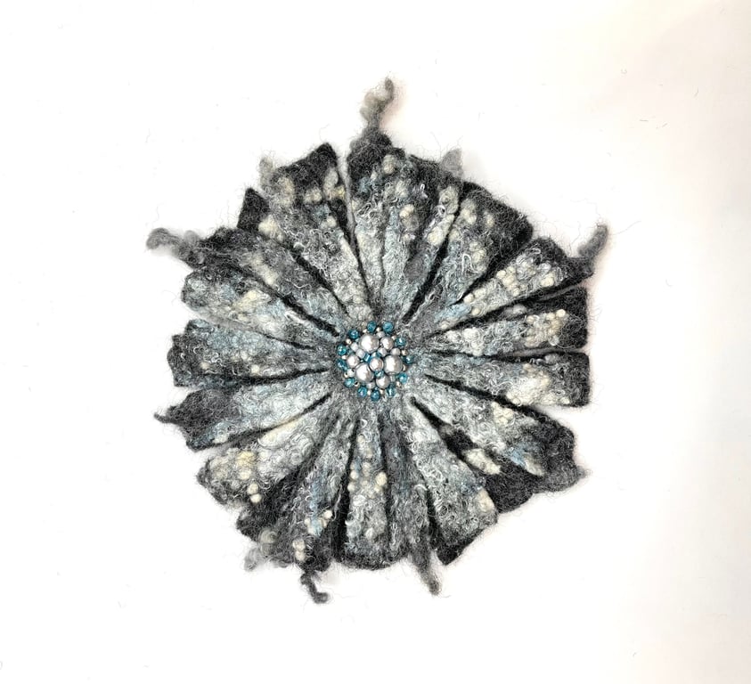 Felt Brooch Handcrafted Jewelry Contemporary Merino Wool Shawl Pin Handmade Broo