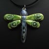 ceramic dragonfly pendant