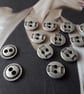 1 2" 12.5mm 20L Antique Silver designer Buttons - Image 3