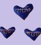 Pocket Hug Small, Felt Dark Blue with Yellow stitching - Image 3