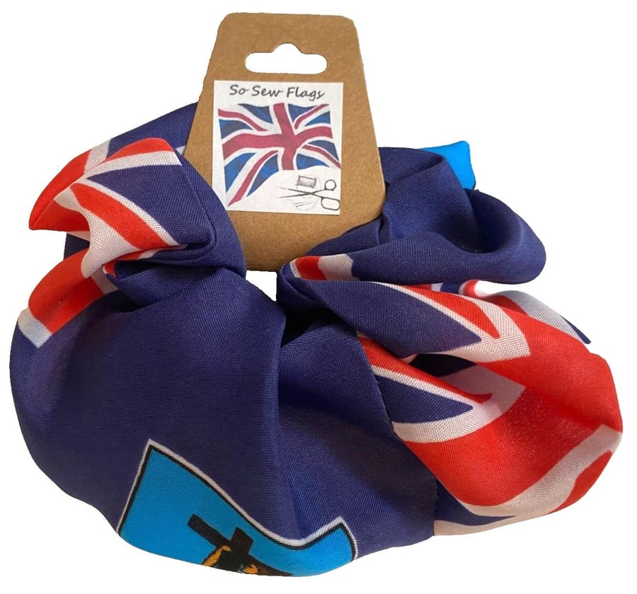 Montserrat Flag Hair Scrunchie Scrunchies Accessory Ties Elastic