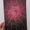 A4 Art Print: Web of Spiders