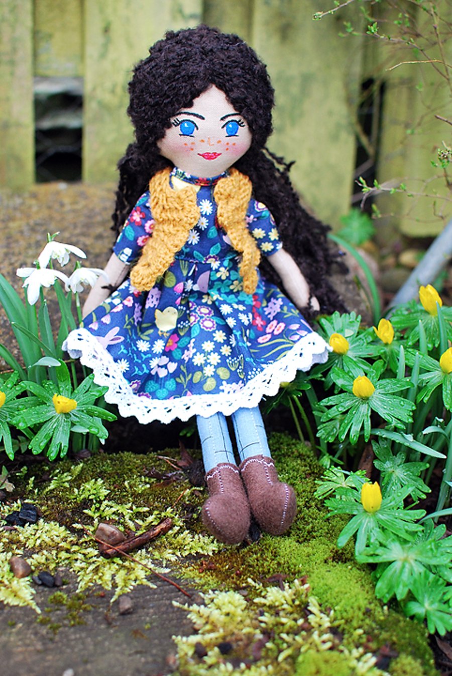 Handmade doll, Rag doll, Art doll, Birthday gift, Gift idea, Nursery décor