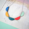 Wooden Bunting Scallop Necklace