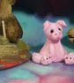 Tiny Pig 'Prudie' with two tiniest fingertip piglets on fenced tableau OOAK - Image 5