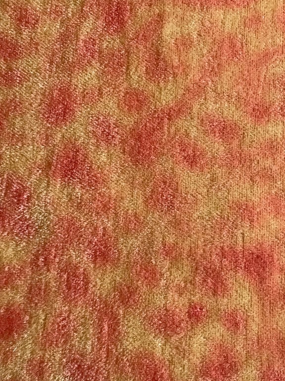 Hand dyed Helmbold 5mm Dense fur fabric "Rhubarb & Custard"