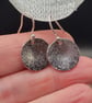 Sterling Silver Hammered Circle Dangle Earrings  - Image 7