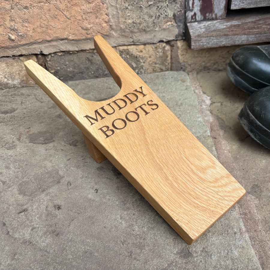 Personalised Wooden Boot Jack - Handmade Welly & Boot Remover Gift