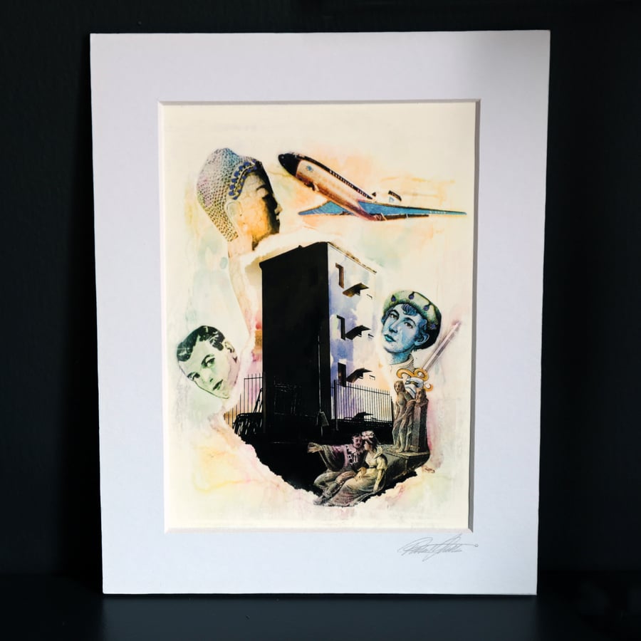 Mixed Media Collage, Archival Print of Original Art Work