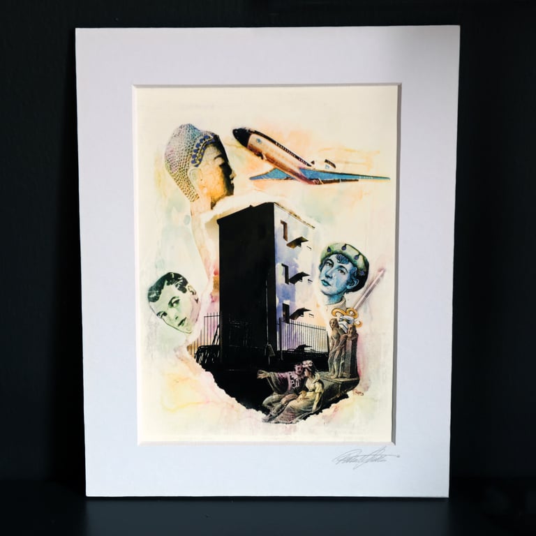 Mixed Media Collage, Archival Print of Original Art Work