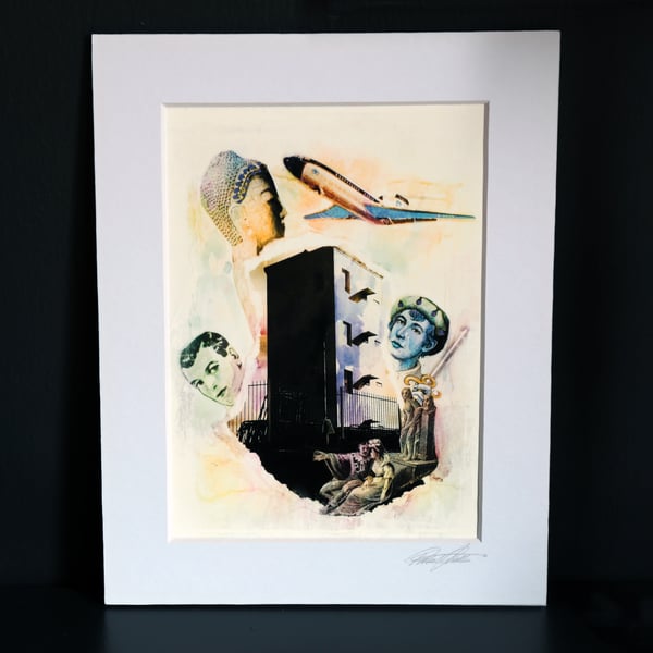 Mixed Media Collage, Archival Print of Original Art Work