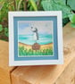 Sea Glass Puffin Desk Art - Handmade Coastal Watercolour Picture - Image 2
