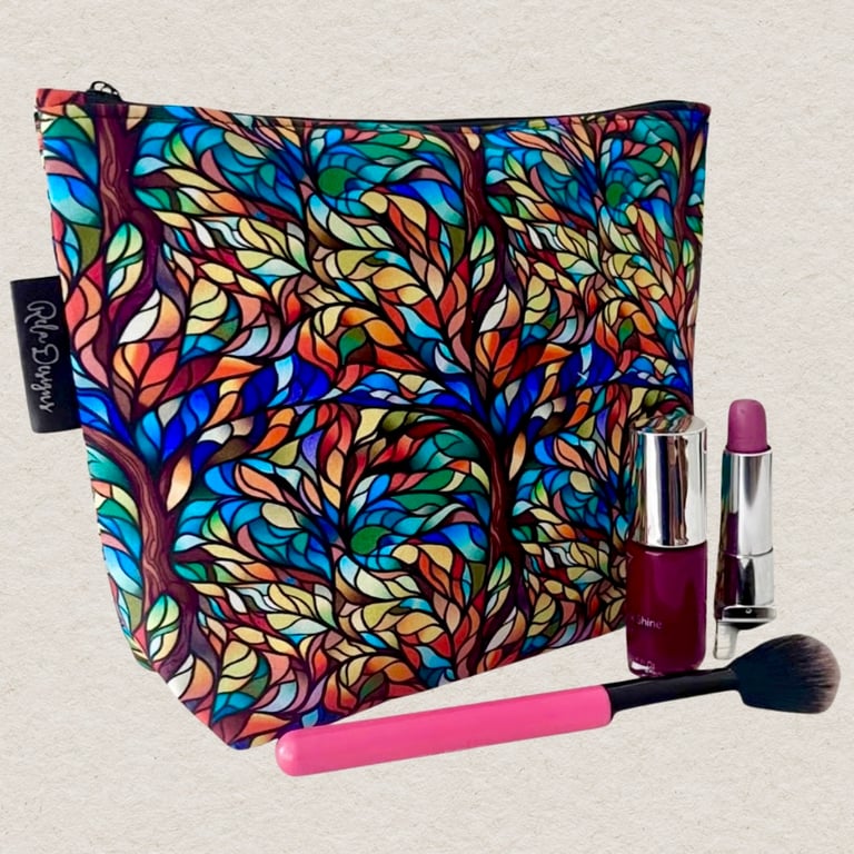 Makeup bags stained glass tress