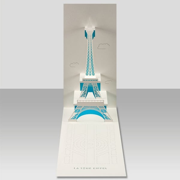 Eiffel Tower pop-up 3D card