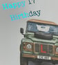 Land Rover Defender 17th Birthday Card - Personalised with name, message and 'L" - Image 2