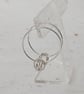 sterling silver hoop and wire earrings - jewellery handcrafted in South London - Image 3