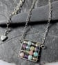 Sterling silver pastel gemstone necklace - Image 4