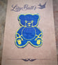 Embroidered Denim Teddy Bear Sew on Patch - Image 1