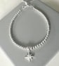 Sterling Silver CZ North Star Bracelet with Adjustable Slider Clasp - Image 5