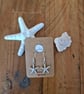 Antique Finish Silver Toned Starfish Drop Earrings - 925 Silver Ear Wires