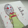 embroidered zombie - green