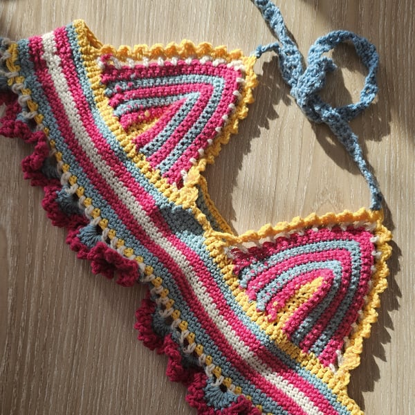 Colourful Crochet Bralette