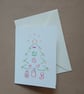 Seconds - Candy Christmas Tree card hand drawn, from handcut stencils - Image 3