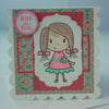 Young girl birthday card