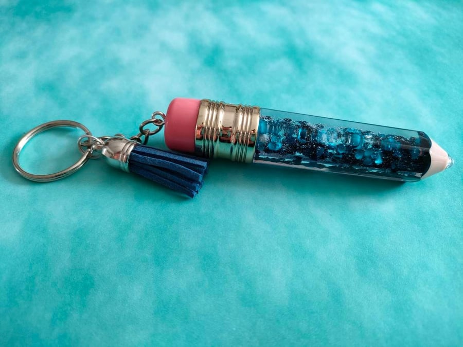 Chunky Pencil Shaped Keyring