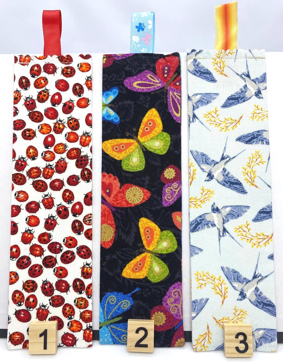Nature & Wildlife Fabric Bookmarks – 18 Handmade Designs