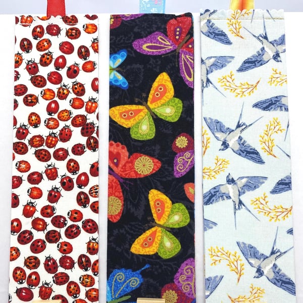 Nature & Wildlife Fabric Bookmarks – 18 Handmade Designs