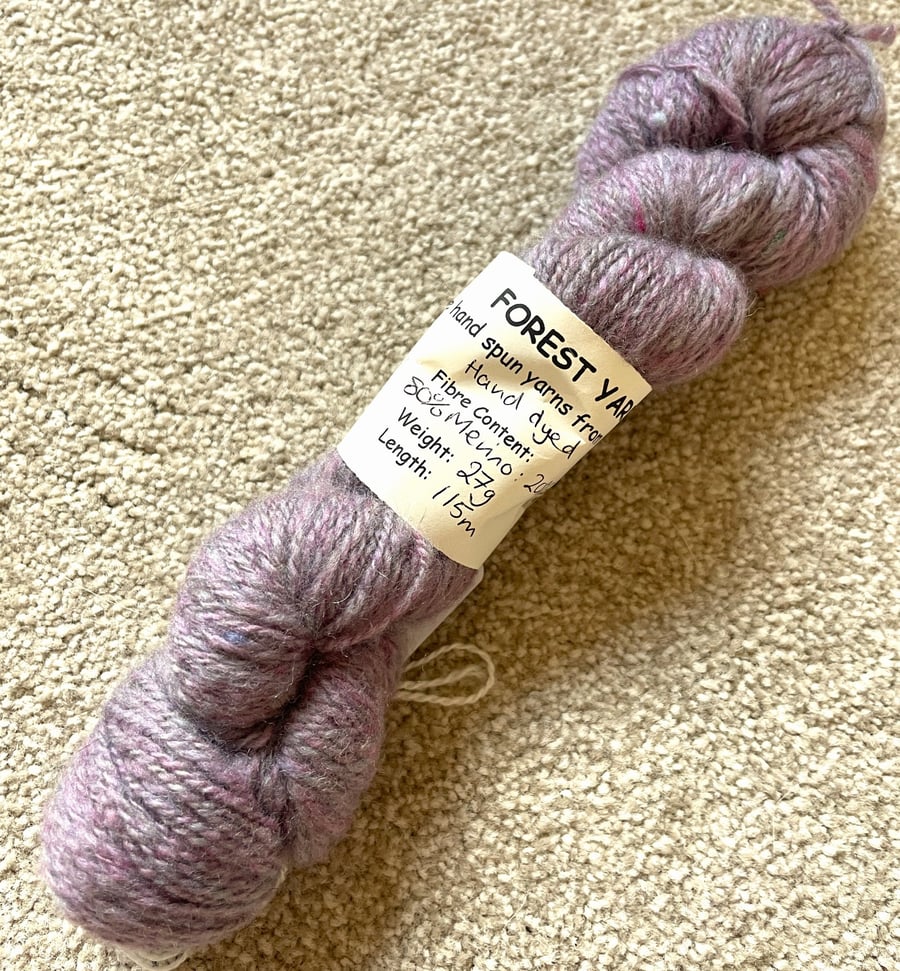 HANDSPUN MERINO & CASHMERE YARN, HAND DYED, 28g