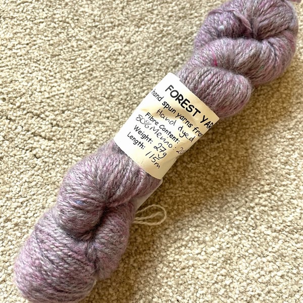 HANDSPUN MERINO & CASHMERE YARN, HAND DYED, 28g