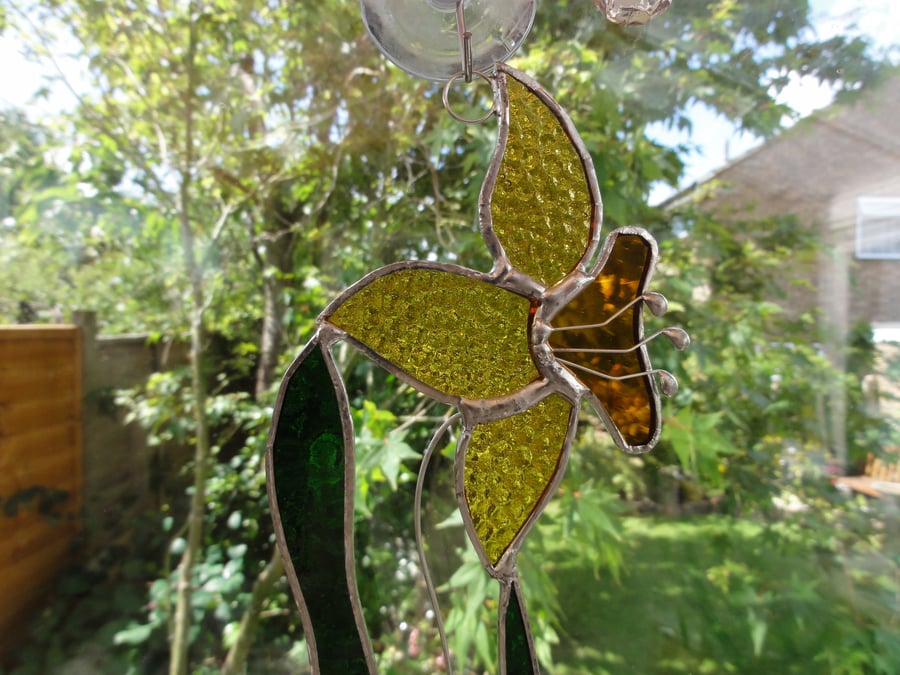 Stained Glass Daffodil Suncatcher