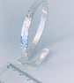 HANDMADE Recycled Sterling Silver Textured Wrap Bangle - Image 6