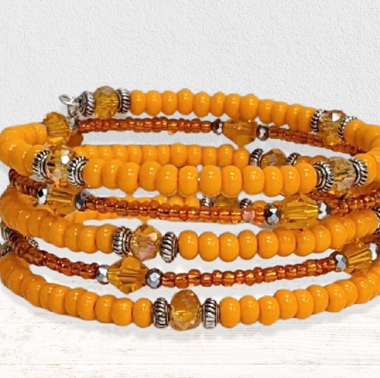 Orange Bracelet Beads – Who's Lookin' Design