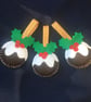 Christmas Pudding Decorations Felt Ornament SECONDS SUNDAY - Image 4
