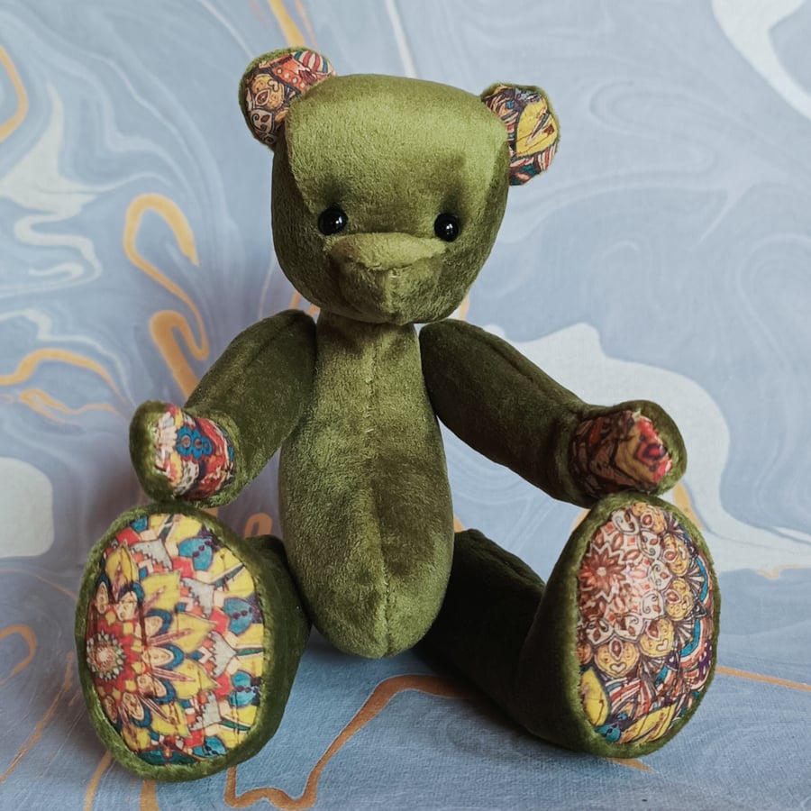 Jade Miniature Handmade Teddy Bear - fully jointed