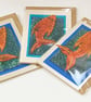 Fish Handmade Greetings Card from Stitched Recycled Plastic A6 - Image 5