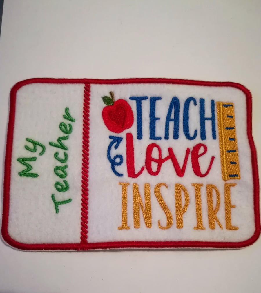 151. Teacher mug rug.