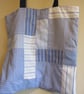 Upcycled blue patchwork tote bag - Image 5