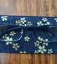 Blue Wave And Gold Sakura Flower Glasses Case. Fabric Pouch - Image 2