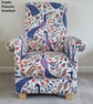 Peacocks Armchair Adult Chair Fryetts Amethyst Birds Floral Purple Statement  - Image 2