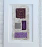 Colourful Combinations Grey Purple Handstitched Geometric Art Pictures - Image 8