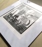 The Ox Turn'd Butcher - Lino Cut - Limited Edition - Image 2