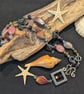 Moukite Jasper,  Hematite, Crazy Lace Agate with Sterling Silver Necklace - Image 2