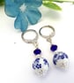 Ceramic and Precoisa Crystal Earrings.