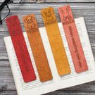 Personalised leather dog bookmark, engraved pet gift, dog lover gift 