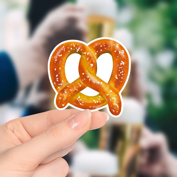 Pretzel Die-cut Sticker