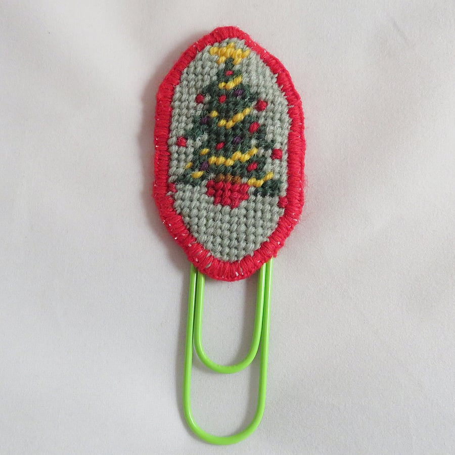 Christmas Bookmark - Christmas Tree on a Paperclip